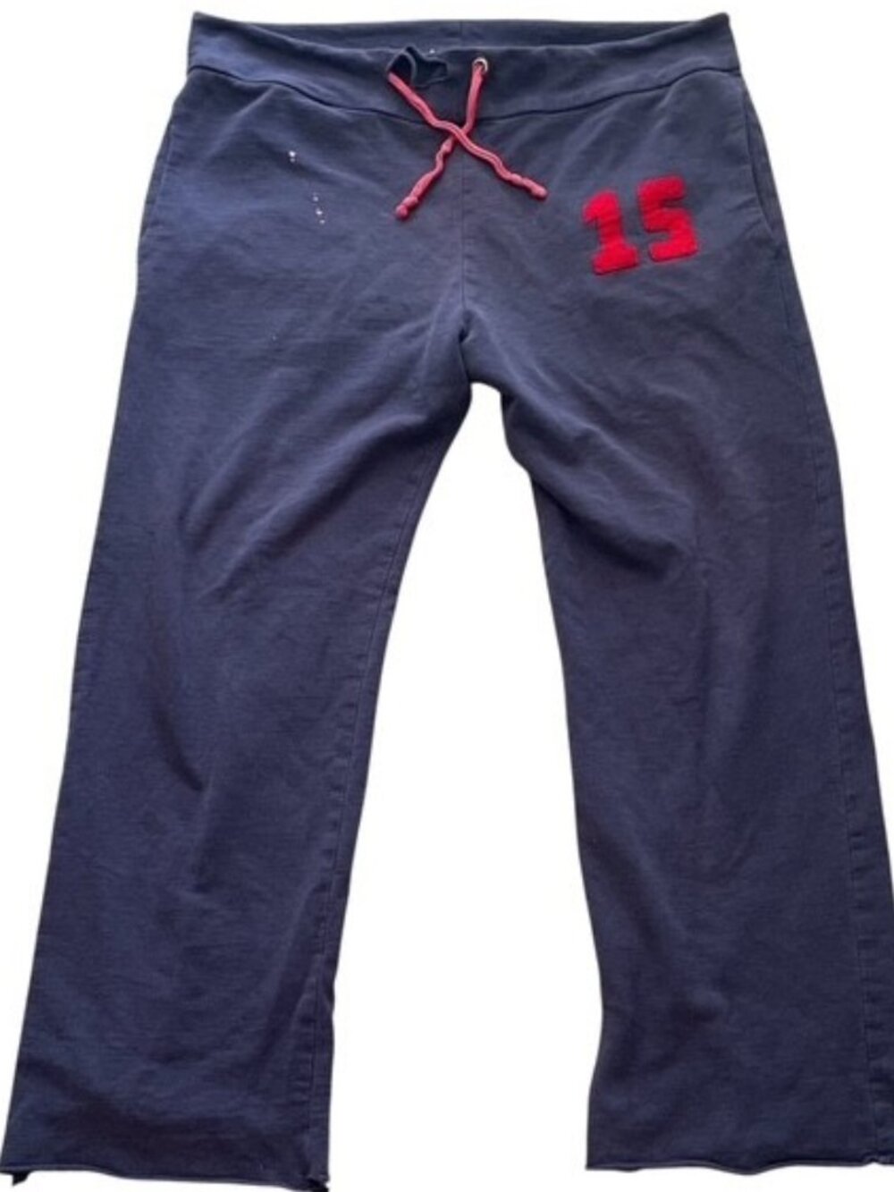 Vintage ACE USA Sweatpants L Navy Red 15 Drawstring Wide Leg